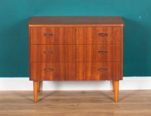 Load image into Gallery viewer, Retro Teak 1960s Bedside Chest Of Drawers