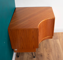 Load image into Gallery viewer, Retro Teak 1960s G Plan Fresco Corner Unit Bar Drinks Cabinet On Hairpin Legs