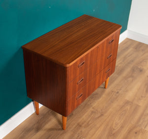 Retro Teak 1960s Bedside Chest Of Drawers