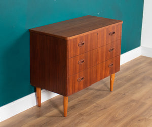 Retro Teak 1960s Bedside Chest Of Drawers