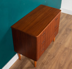 Retro Teak 1960s Bedside Chest Of Drawers