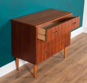 Retro Teak 1960s Bedside Chest Of Drawers