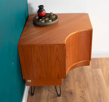 Load image into Gallery viewer, Retro Teak 1960s G Plan Fresco Corner Unit Bar Drinks Cabinet On Hairpin Legs