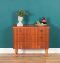 Load image into Gallery viewer, Retro Teak 1960s Bedside Chest Of Drawers