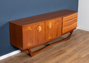 Teak 1960s Beutility Mid Century Sideboard With X Legs