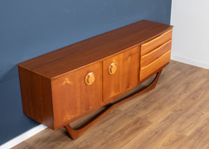 Teak 1960s Beutility Mid Century Sideboard With X Legs