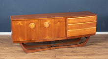 Load image into Gallery viewer, Teak 1960s Beutility Mid Century Sideboard With X Legs