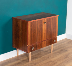 Retro Rosewood MidCentury Drinks Cabinet Bar Low Cabinet Sideboard