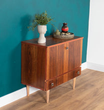 Load image into Gallery viewer, Retro Rosewood MidCentury Drinks Cabinet Bar Low Cabinet Sideboard