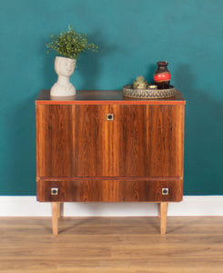 Retro Rosewood MidCentury Drinks Cabinet Bar Low Cabinet Sideboard