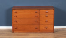 Load image into Gallery viewer, Retro Teak 1960s Stag 8 Drawer Chest Of Drawers Sideboard