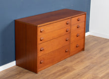 Load image into Gallery viewer, Retro Teak 1960s Stag 8 Drawer Chest Of Drawers Sideboard