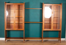 Load image into Gallery viewer, Retro Teak 1960s Mid Century Three Bay Ladder Shelving System