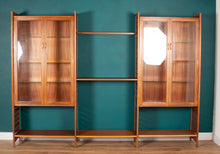 Load image into Gallery viewer, Retro Teak 1960s Mid Century Three Bay Ladder Shelving System