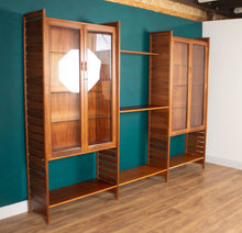 Load image into Gallery viewer, Retro Teak 1960s Mid Century Three Bay Ladder Shelving System