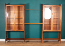 Load image into Gallery viewer, Retro Teak 1960s Mid Century Three Bay Ladder Shelving System