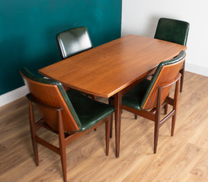 Retro Teak 1960s Elliots Of Newbury Mid Century Extending Dining Table & 6 Chairs