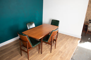 Retro Teak 1960s Elliots Of Newbury Mid Century Extending Dining Table & 6 Chairs