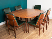 Load image into Gallery viewer, Retro Teak 1960s Elliots Of Newbury Mid Century Extending Dining Table &amp; 6 Chairs