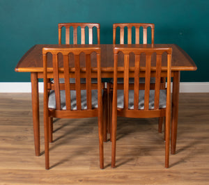 Retro Teak 1960s Meredew Dining Table & 4 Chairs Mid Century