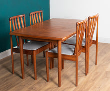 Load image into Gallery viewer, Retro Teak 1960s Meredew Dining Table &amp; 4 Chairs Mid Century