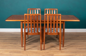 Retro Teak 1960s Meredew Dining Table & 4 Chairs Mid Century