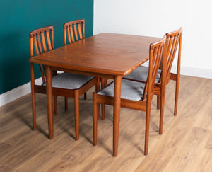 Retro Teak 1960s Meredew Dining Table & 4 Chairs Mid Century