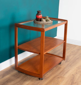 Retro Teak 1960s Meredew Drinks Serving Trolley