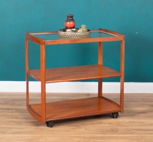 Retro Teak 1960s Meredew Drinks Serving Trolley