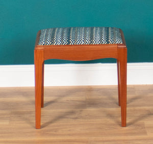 Retro Teak 1960s Dressing Table Foot Stool