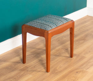 Retro Teak 1960s Dressing Table Foot Stool