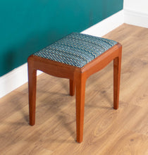 Load image into Gallery viewer, Retro Teak 1960s Dressing Table Foot Stool