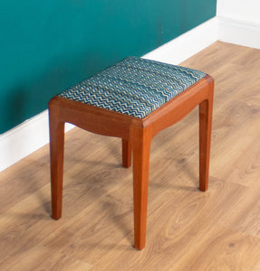 Retro Teak 1960s Dressing Table Foot Stool