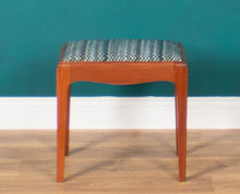 Load image into Gallery viewer, Retro Teak 1960s Dressing Table Foot Stool