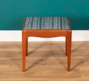 Retro Teak 1960s Dressing Table Foot Stool