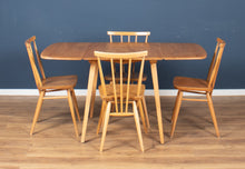 Load image into Gallery viewer, Retro Blonde Ercol Model 383 Dining Table &amp; Four Stick Back Kitchen Dining Chairs CHAIRS ONLY