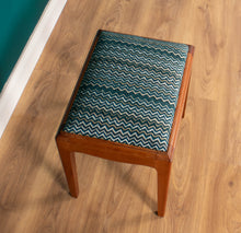 Load image into Gallery viewer, Retro Teak 1960s Dressing Table Foot Stool