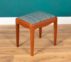 Retro Teak 1960s Dressing Table Foot Stool