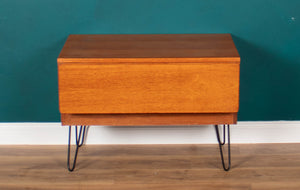 Retro Teak 1960s Tapley Console Side Lamp Table With Drawer