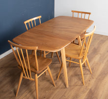 Load image into Gallery viewer, Retro Blonde Ercol Model 383 Dining Table &amp; Four Stick Back Kitchen Dining Chairs CHAIRS ONLY