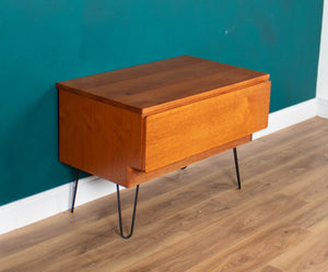 Retro Teak 1960s Tapley Console Side Lamp Table With Drawer