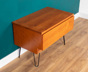 Retro Teak 1960s Tapley Console Side Lamp Table With Drawer