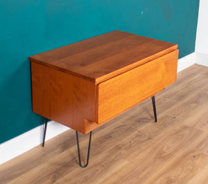 Retro Teak 1960s Tapley Console Side Lamp Table With Drawer