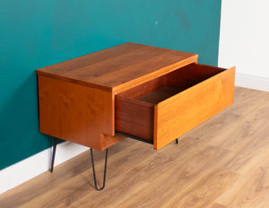 Retro Teak 1960s Tapley Console Side Lamp Table With Drawer