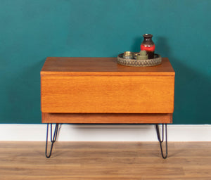 Retro Teak 1960s Tapley Console Side Lamp Table With Drawer