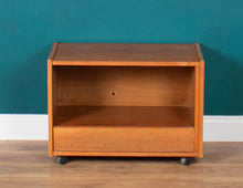 Load image into Gallery viewer, Retro Teak 1960s TV Cabinet Lamp Table Side Table