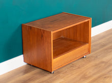 Load image into Gallery viewer, Retro Teak 1960s TV Cabinet Lamp Table Side Table