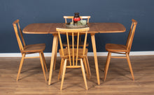 Load image into Gallery viewer, Retro Blonde Ercol Model 383 Dining Table &amp; Four Stick Back Kitchen Dining Chairs CHAIRS ONLY