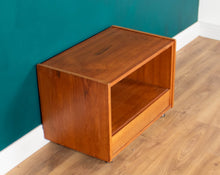 Load image into Gallery viewer, Retro Teak 1960s TV Cabinet Lamp Table Side Table