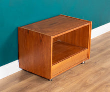 Load image into Gallery viewer, Retro Teak 1960s TV Cabinet Lamp Table Side Table